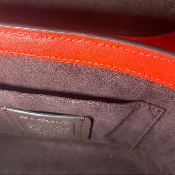 LIKE NEW COACH RED GEORGIE GEM CROSSBODY WITH SILVER HARDWARE - Picture 12 of 16